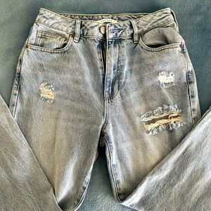 Light wash straight leg Pac-sun jeans.